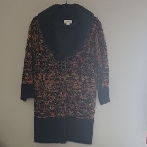 Cozy Multicolor Bouclé Shawl Collar Sweater Cardigan - Unbranded